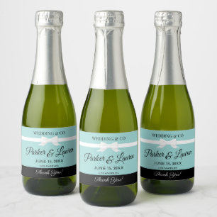 Tiffany Inspired Wedding Favour Bottle Label 