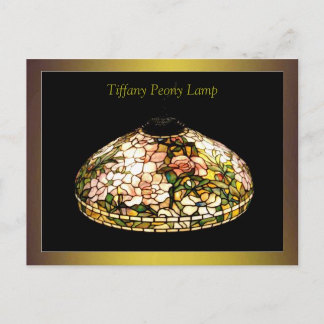 Tiffany Lamp Fine Art Excellent Postcard (Front)