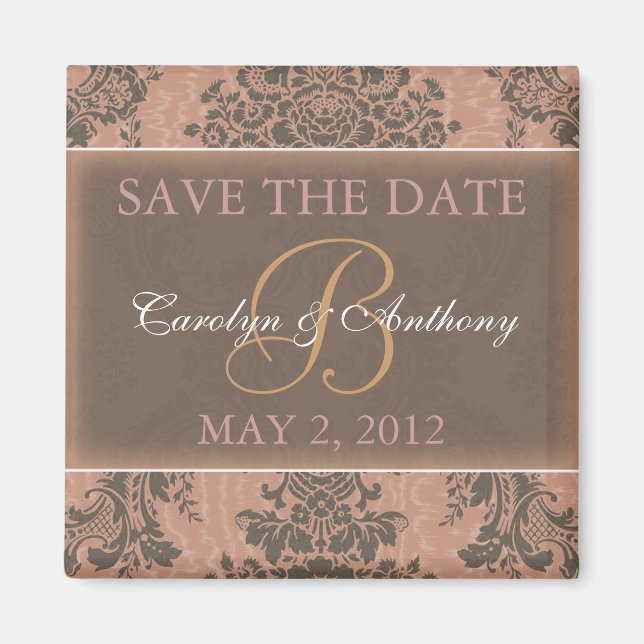 Tiffany Pink Elegant SAVE THE DATE Magnet (Front)