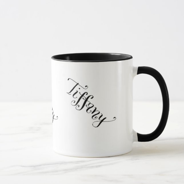 Tiffany repeating pattern name mug (Right)