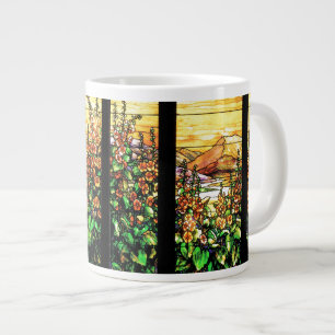 Tiffany Stained Glass Flowers Jumbo Mug