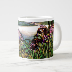 Tiffany Stained Glass Irises Jumbo Mug