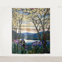 Tiffany Stained Glass Magnolias Irises Art Nouveau