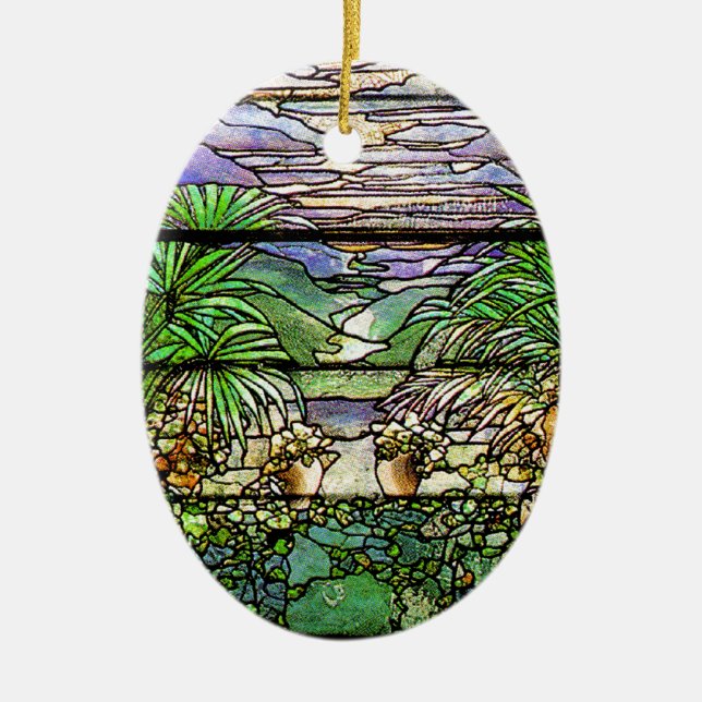 Tiffany Stained Glass Nature Ornament (Front)