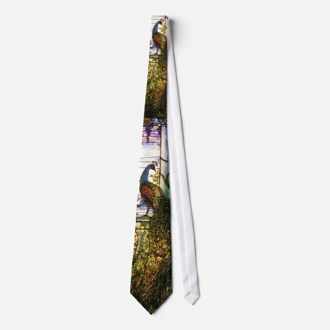 Tiffany Stained Glass Peacocks Tie (Front)