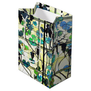 Tiffany Stained Glass Vineyard Grapes Gift Bag