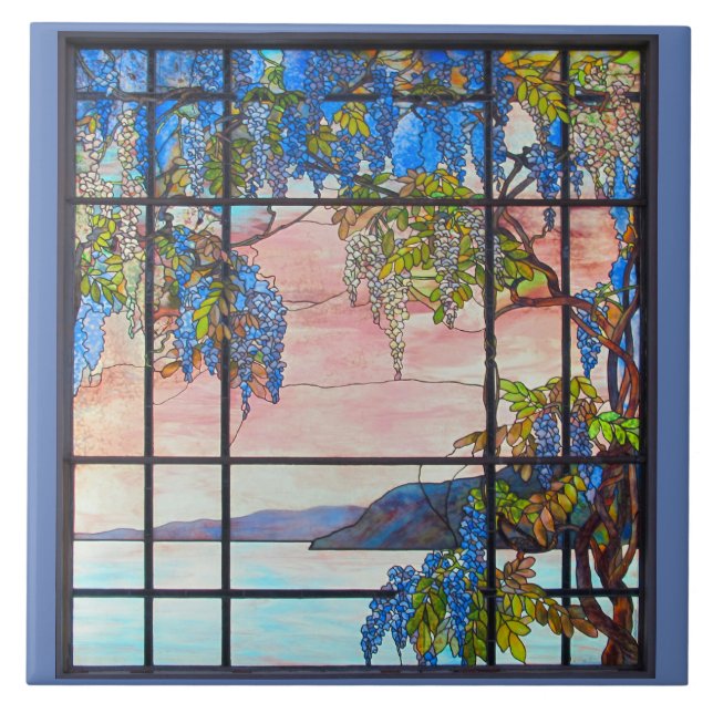 Tiffany Stained Glass Window Decorative Tile (Front)