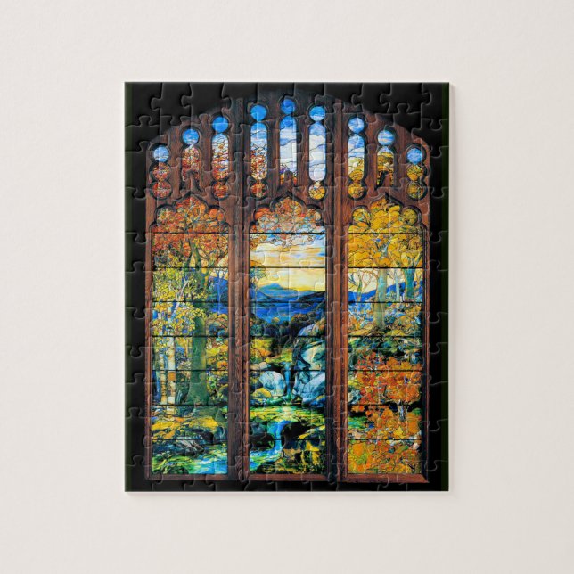 Tiffany Stained Glass Window Puzzle (Vertical)