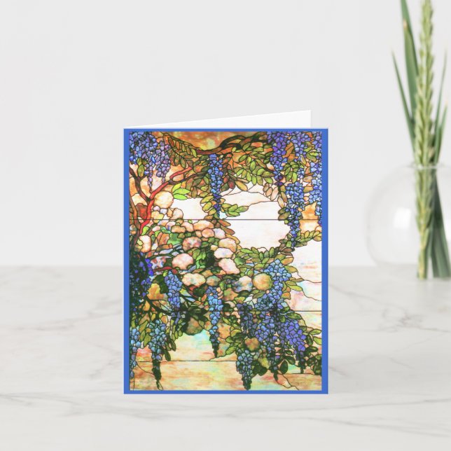 Tiffany Stained Glass Wisteria Card (Front)