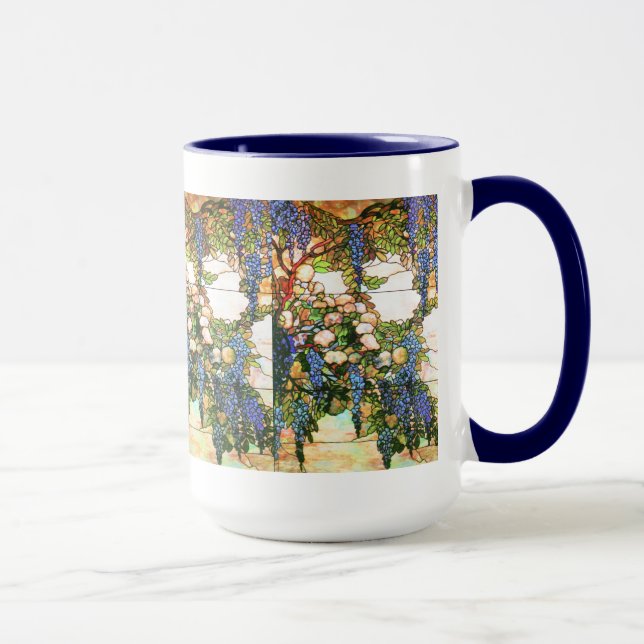 Tiffany Stained Glass Wisteria Mug (Right)