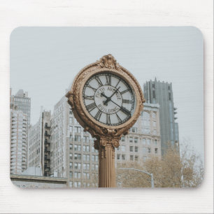 Tiffany Street Clock in New York Mouse Mat