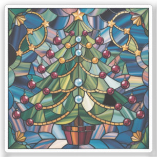 Tiffany-Style Stained Glass Christmas Tree