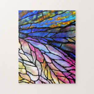 Tiffany-Style Stained Glass Jigsaw Puzzle