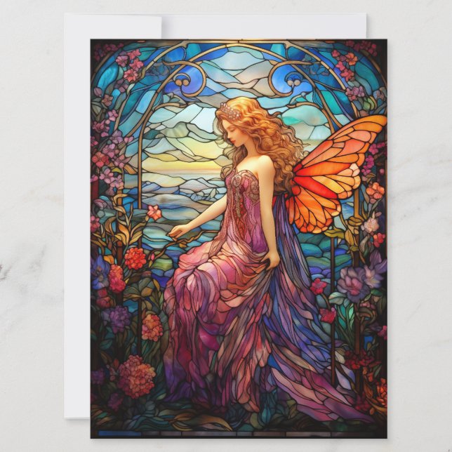 Tiffany Style Stained Glass Magical Fairy (Front)