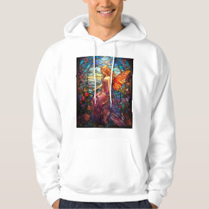 Tiffany Style Stained Glass Magical Fairy Hoodie