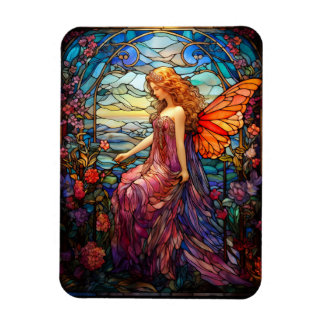 Tiffany Style Stained Glass Magical Fairy Magnet