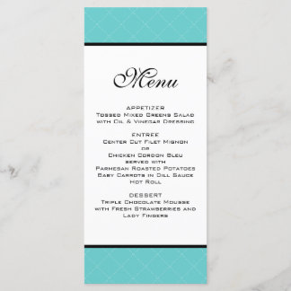 Tiffany Teal Wedding Menu