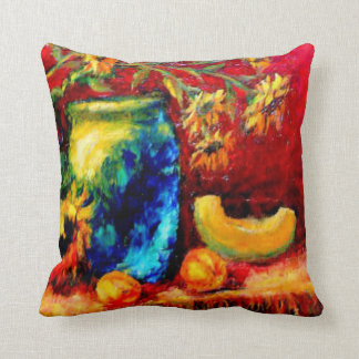 Tiffany Vase, Sunflowers Harvest Table by Sharles Cushion