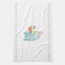 Tiffy Mouse Taking a Teacup Bath