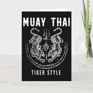 Tigar Style Muay Thai Vintage Kickboxing Training Card