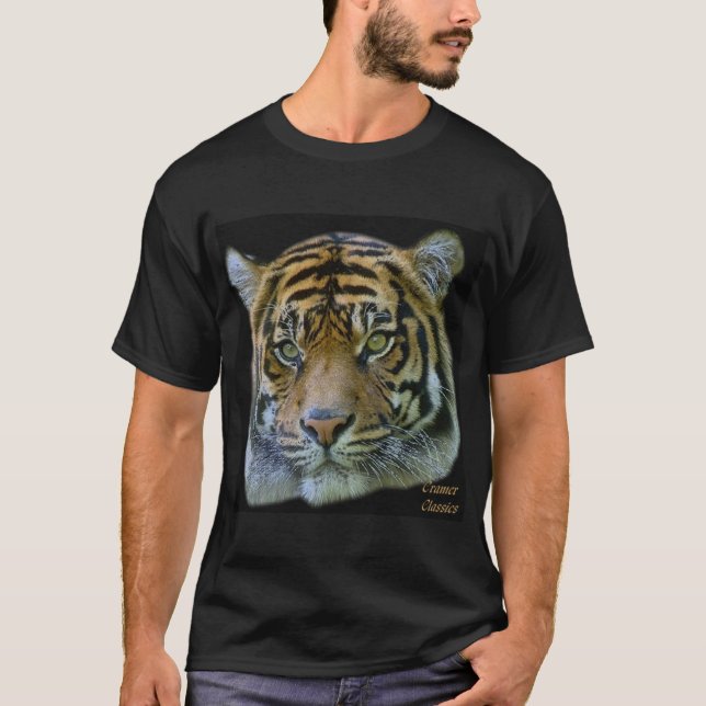 tiger1_black/bgrnd T-Shirt (Front)