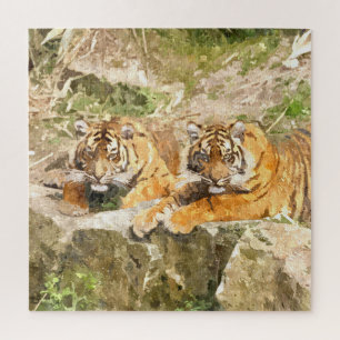 Tiger 001 by JAMFoto Jigsaw Puzzle