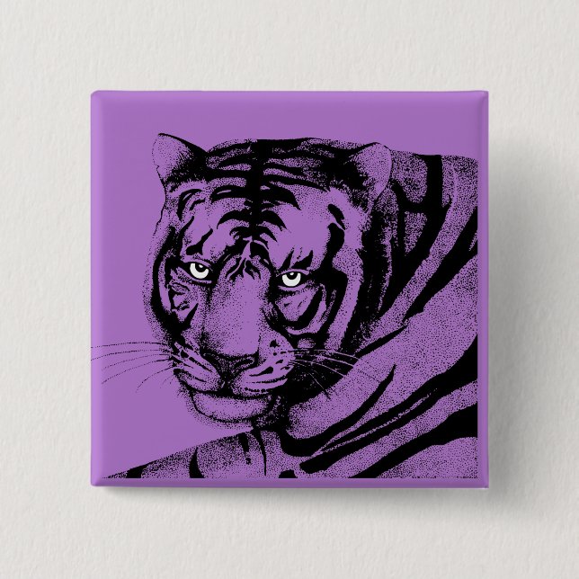 TIGER 15 CM SQUARE BADGE (Front)