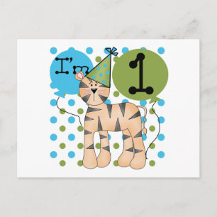 Tiger 1st Birthday T-shirts and Gifts Postcard