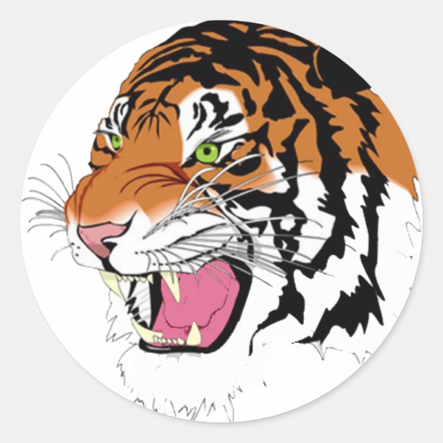 Tiger 2010 classic round sticker (Front)