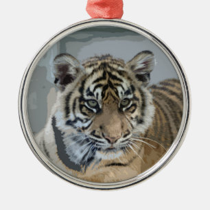 Tiger_2014_0901 Metal Tree Decoration
