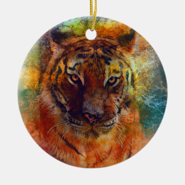 Tiger 2022 Ceramic Ornament (Front)