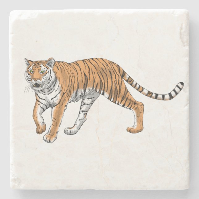 Tiger 2 stone coaster (Front)