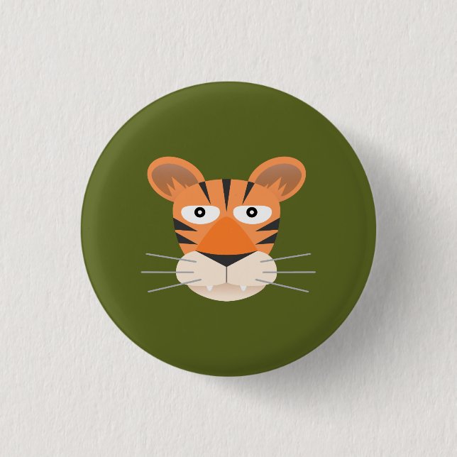 Tiger 3 Cm Round Badge (Front)