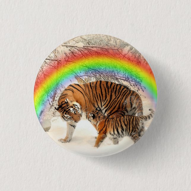 Tiger 3 Cm Round Badge (Front)