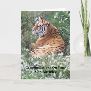 Tiger 50th Birthday Card