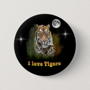 Tiger 6 Cm Round Badge