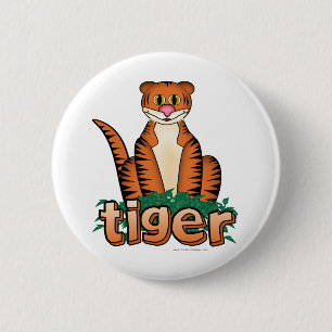 TIGER! 6 CM ROUND BADGE