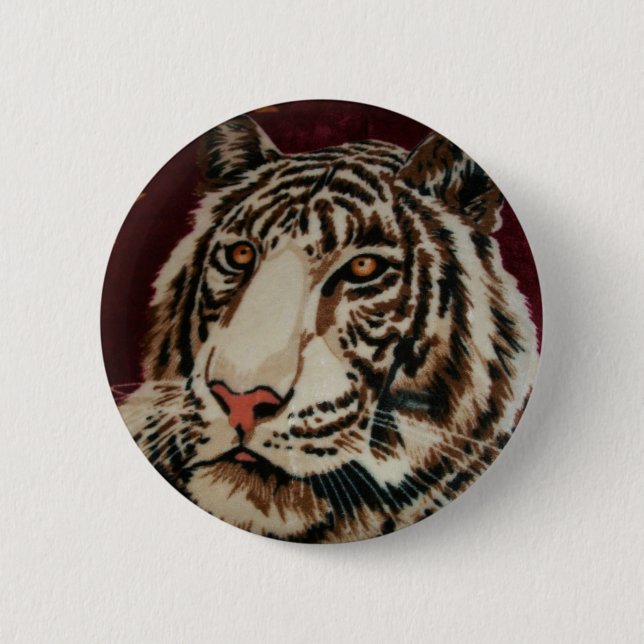 Tiger 6 Cm Round Badge (Front)