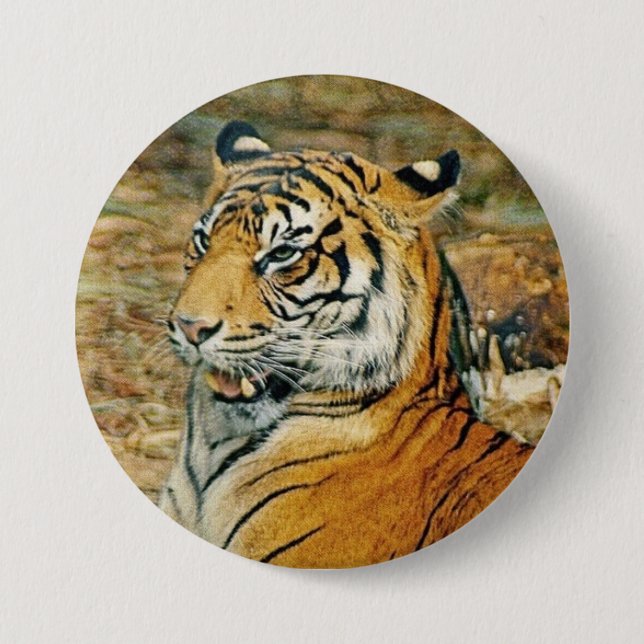 Tiger 7.5 Cm Round Badge (Front)