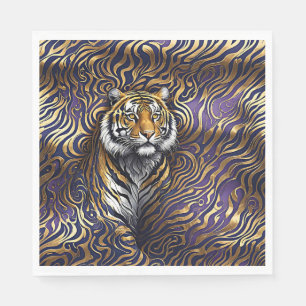 Tiger Abstract Art Napkin