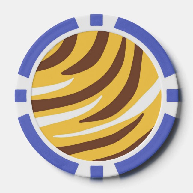 tiger abstract art poker chips (Front)
