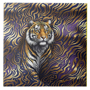 Tiger Abstract Art Tile