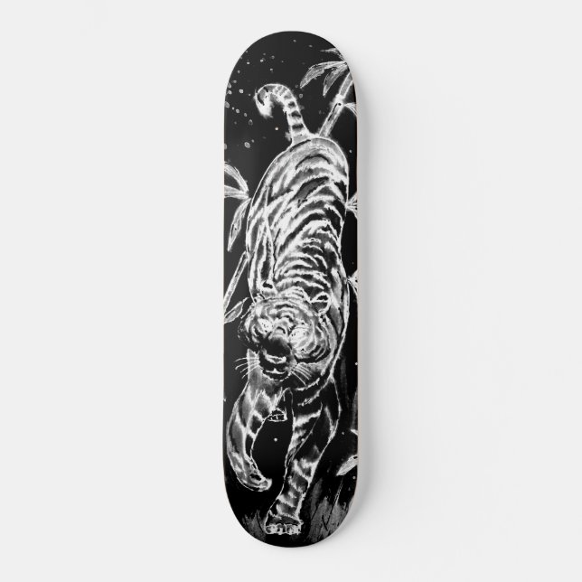 Tiger and Bamboo Skateboard (Front)