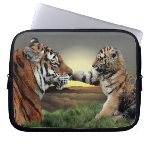 Tiger and Cub Laptop Sleeve
