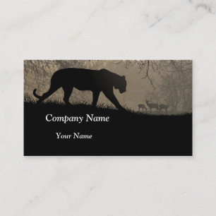 Tiger and Deer Silhouette Business Card