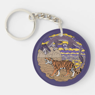 Tiger and Dragon Key Ring
