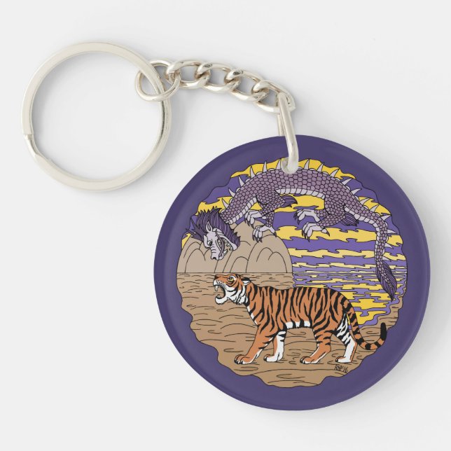 Tiger and Dragon Key Ring (Front)