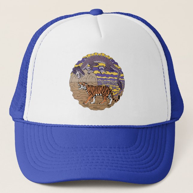 Tiger and Dragon Trucker Hat (Front)