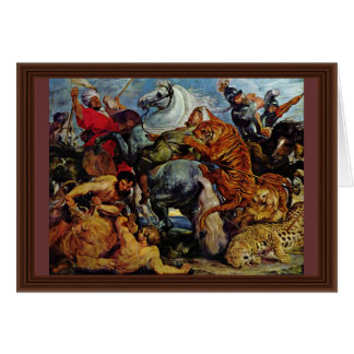 Tiger And Lion Hunting By Rubens Peter Paul