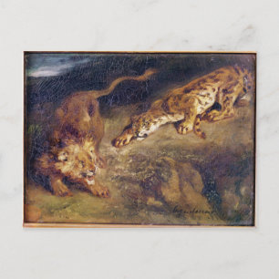 Tiger and Lion Postcard